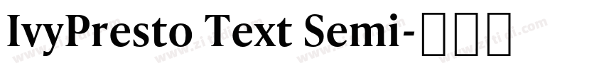 IvyPresto Text Semi字体转换